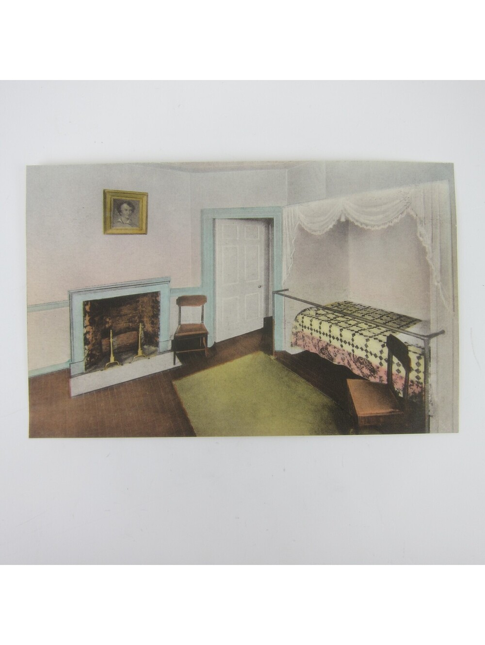 Vintage Postcard Charlottesville Virginia Monticello President Monroe's Room